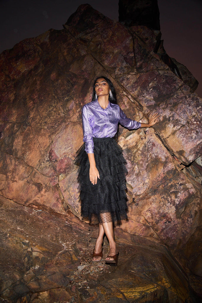 METALLIC SHIRT - dash and dot dash and dot