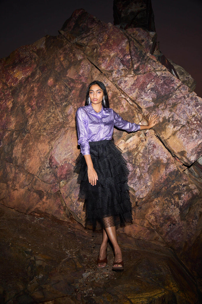 METALLIC SHIRT - dash and dot dash and dot