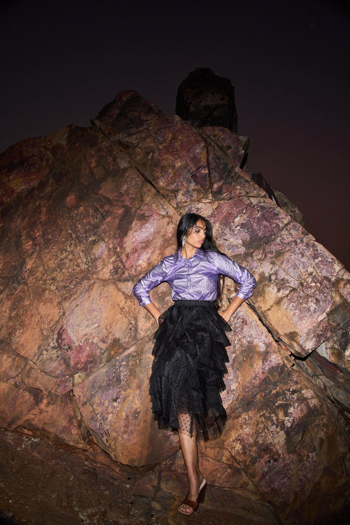 METALLIC SHIRT - dash and dot dash and dot