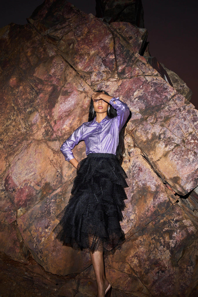 METALLIC SHIRT - dash and dot dash and dot