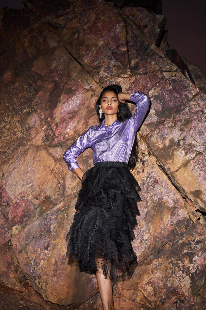 METALLIC SHIRT - dash and dot dash and dot