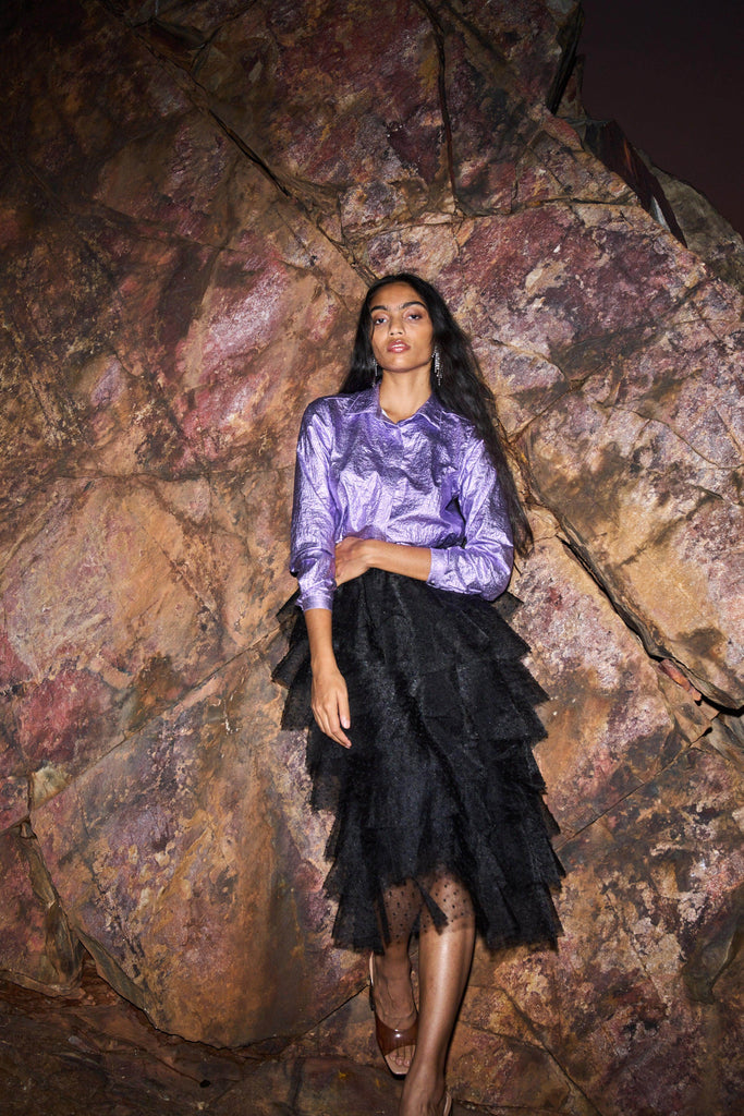 METALLIC SHIRT - dash and dot dash and dot