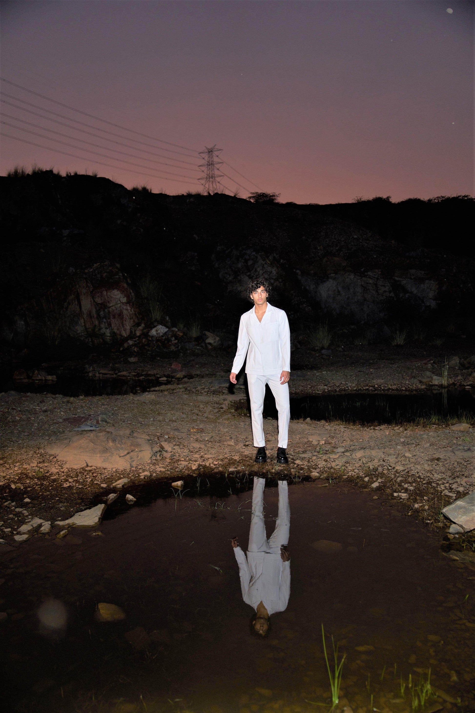 ALL WHITE PANTSUIT - dash and dot