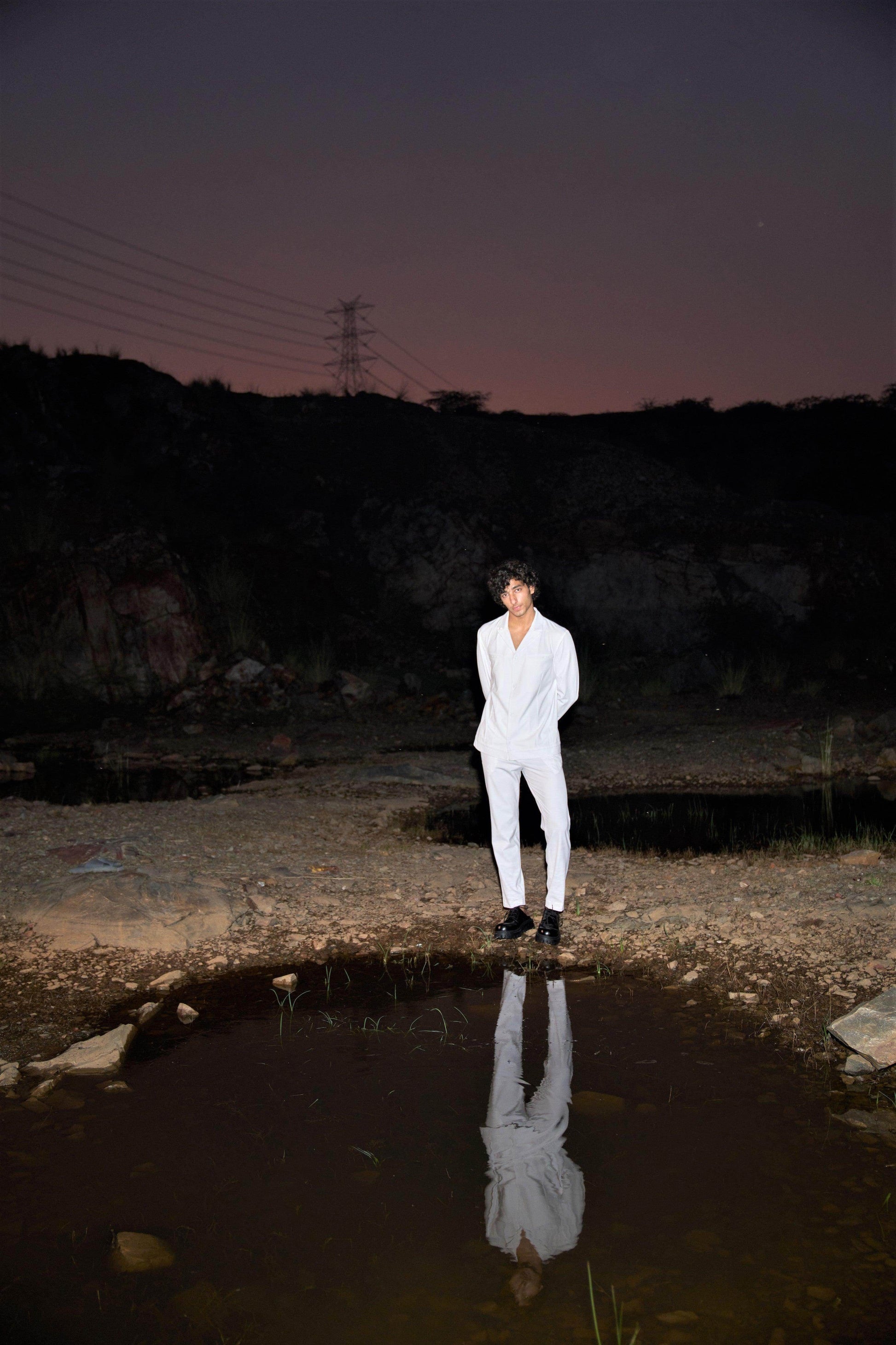 ALL WHITE PANTSUIT - dash and dot