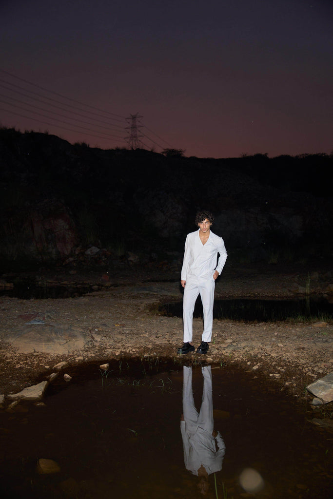 ALL WHITE PANTSUIT - dash and dot dash and dot