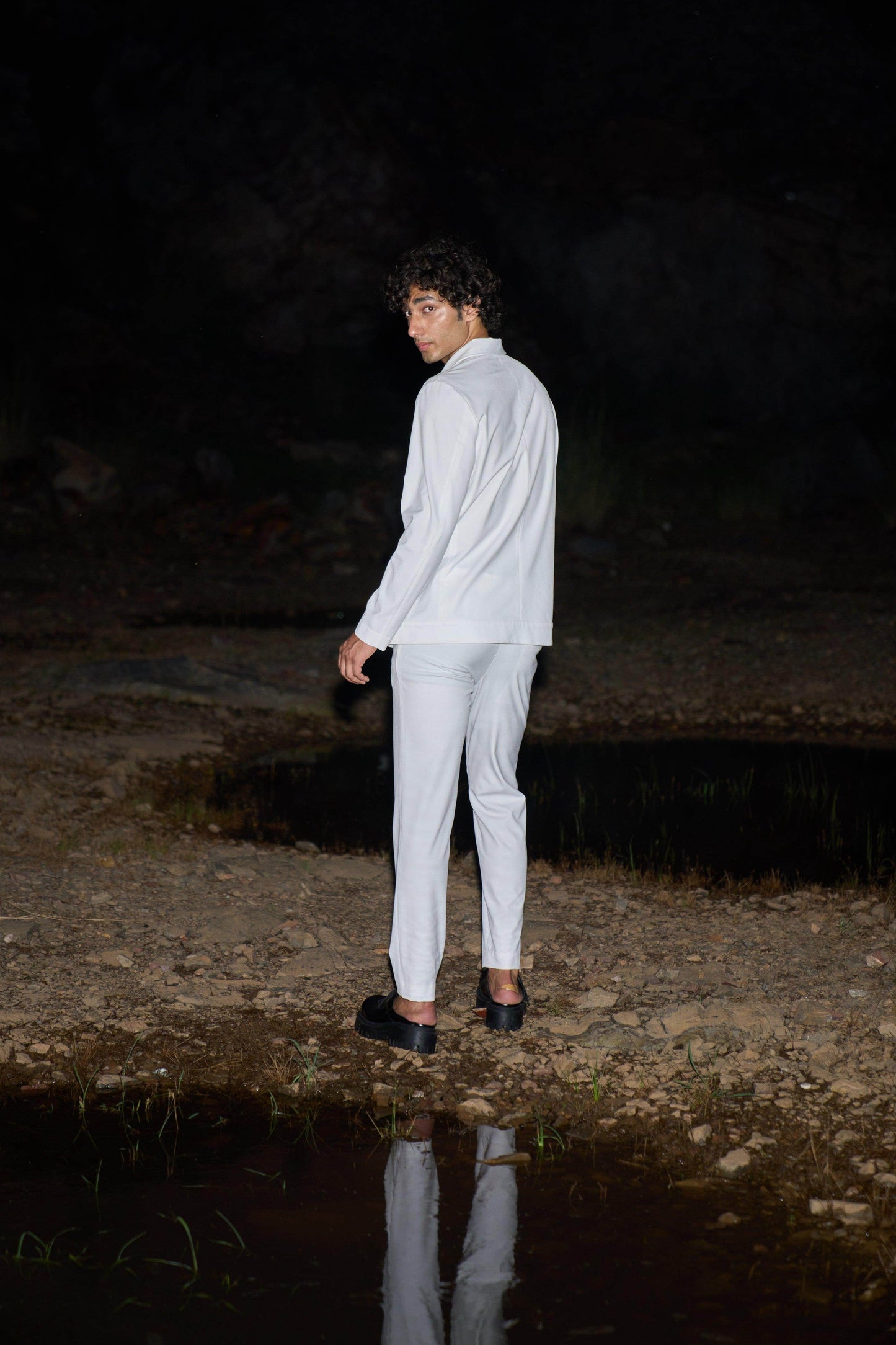 ALL WHITE PANTSUIT - dash and dot