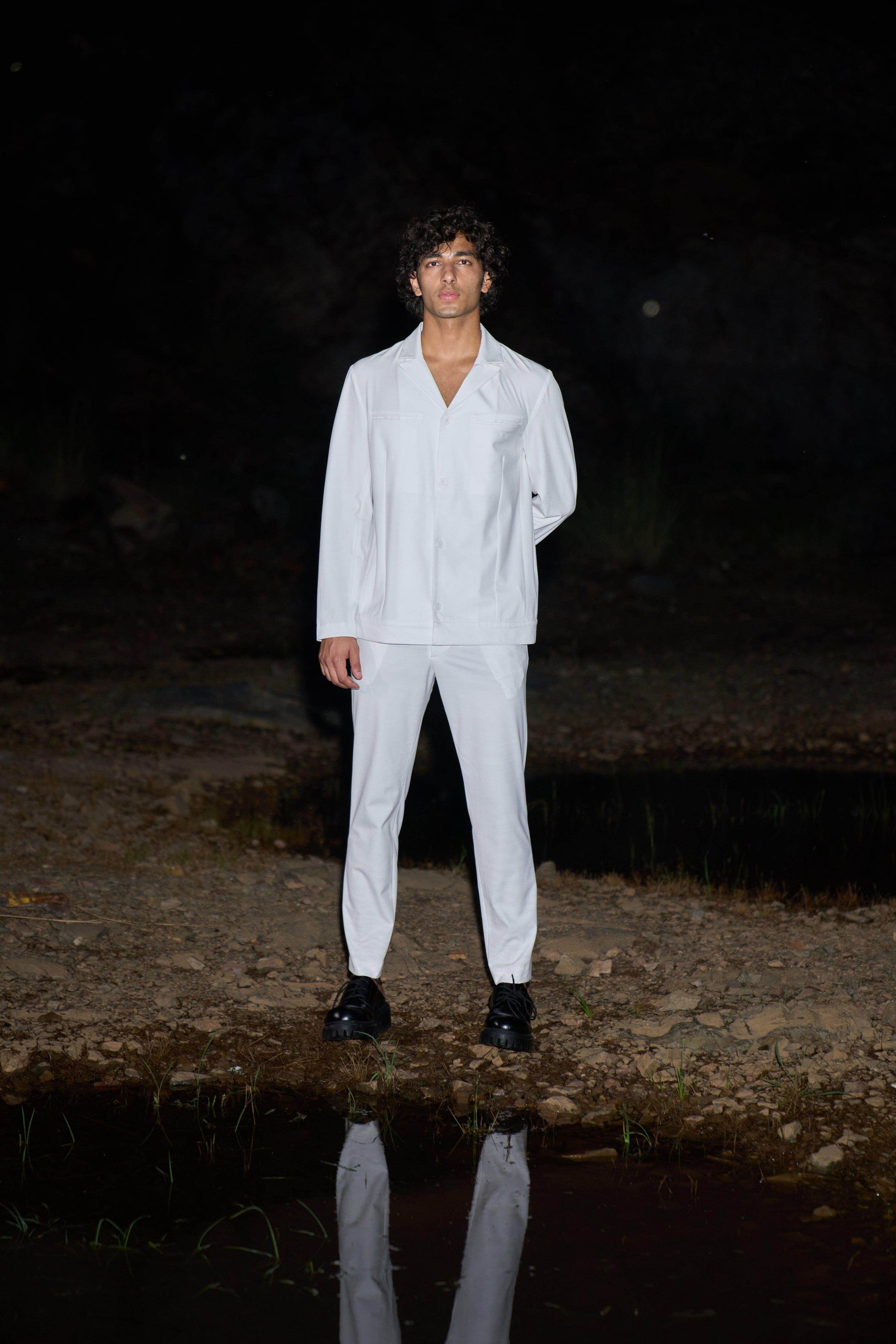 ALL WHITE PANTSUIT - dash and dot