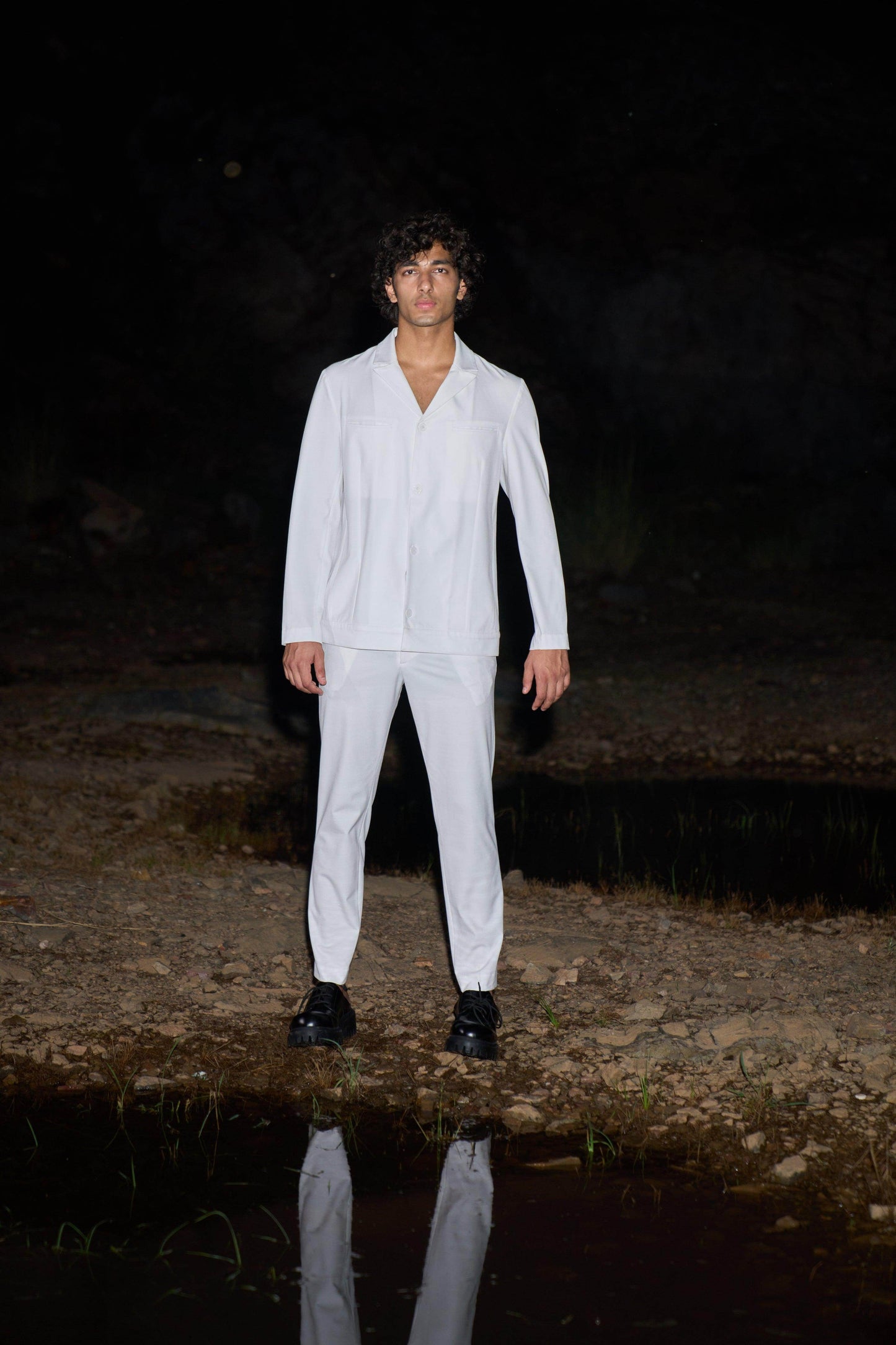 ALL WHITE PANTSUIT - dash and dot