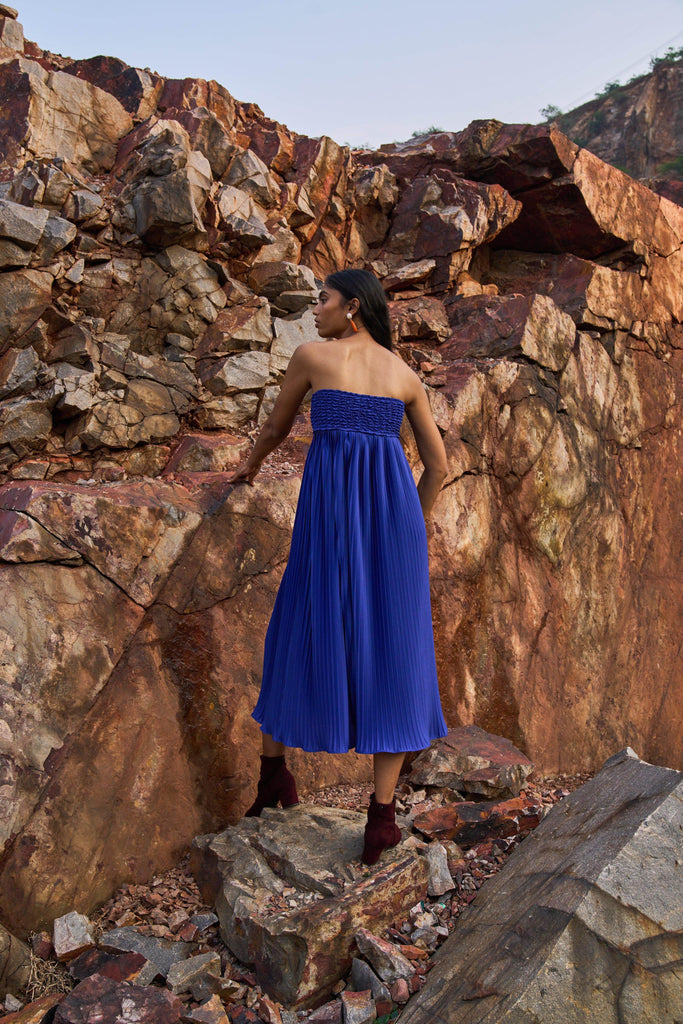 PLEAT & RUCHE DRESS - dash and dot dash and dot