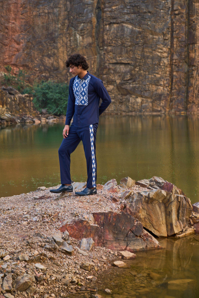 JACQUARD BIB SHIRT - dash and dot dash and dot