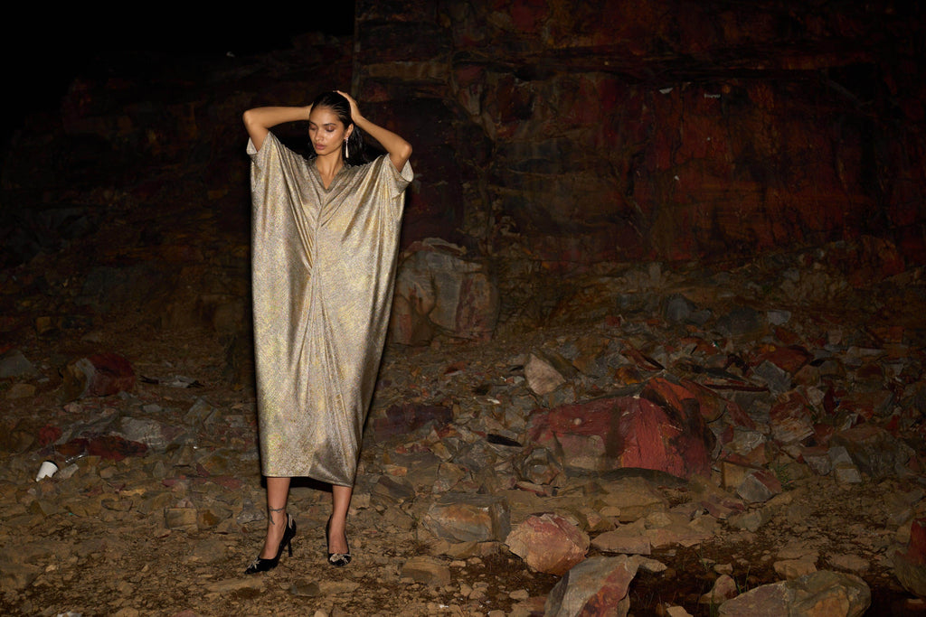 DRAPE COWL KAFTAN - dash and dot dash and dot