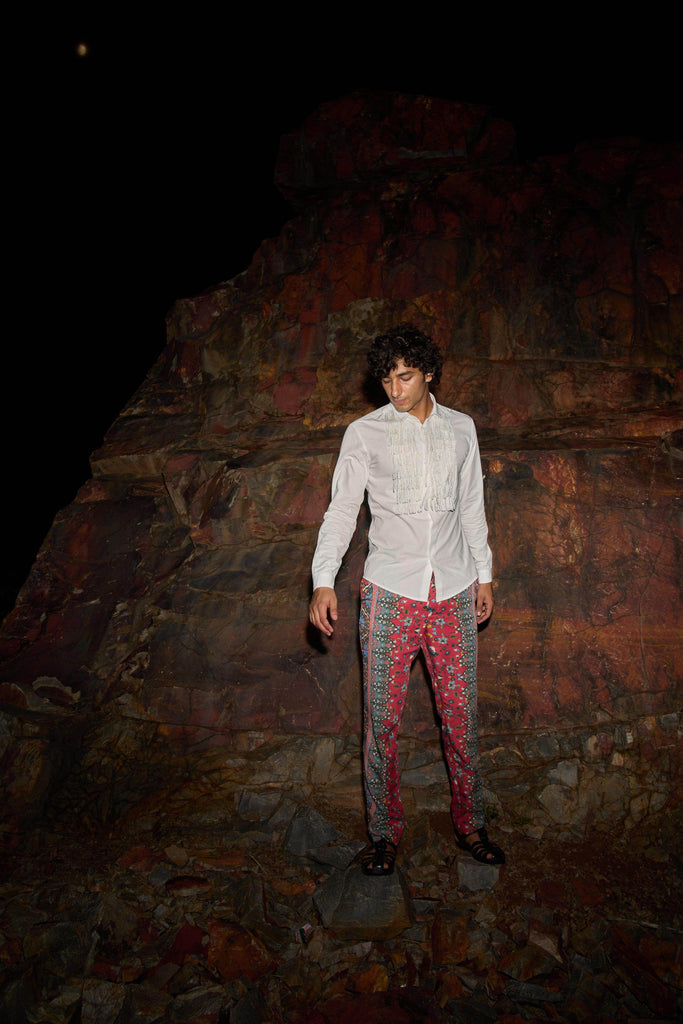 FRINGE BIB SHIRT - dash and dot dash and dot