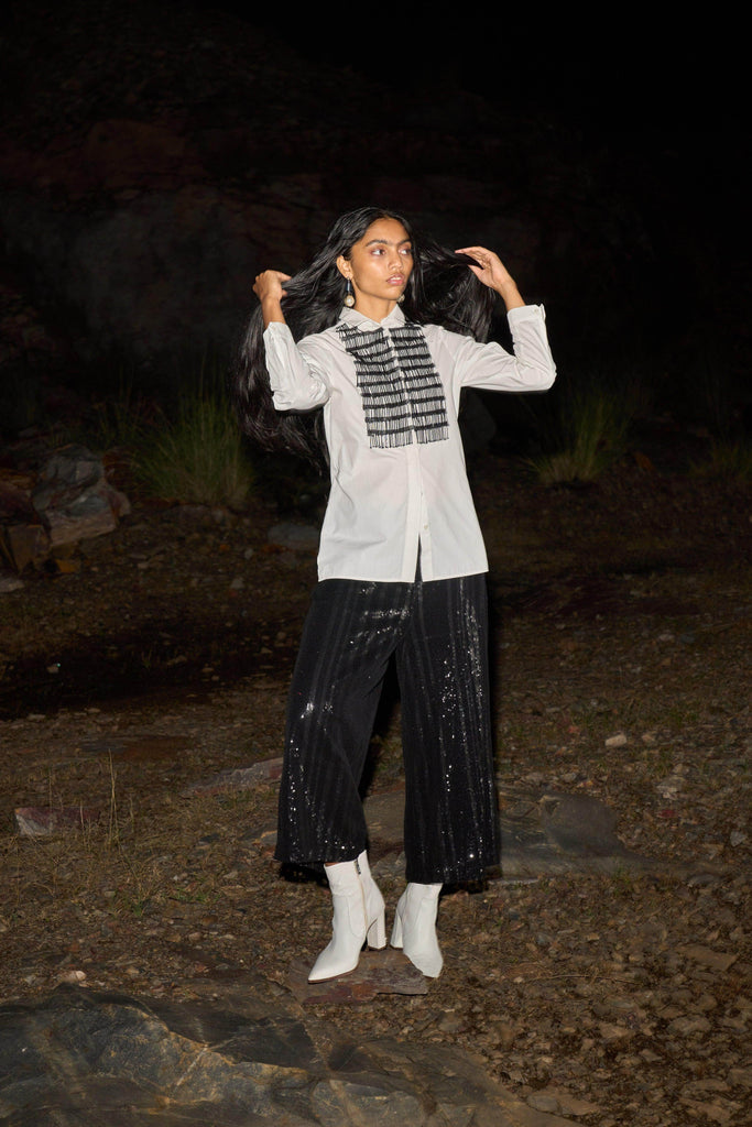 PIPE BEAD FRINGE SHIRT - dash and dot dash and dot