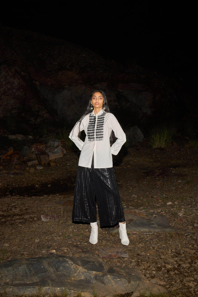 PIPE BEAD FRINGE SHIRT - dash and dot dash and dot