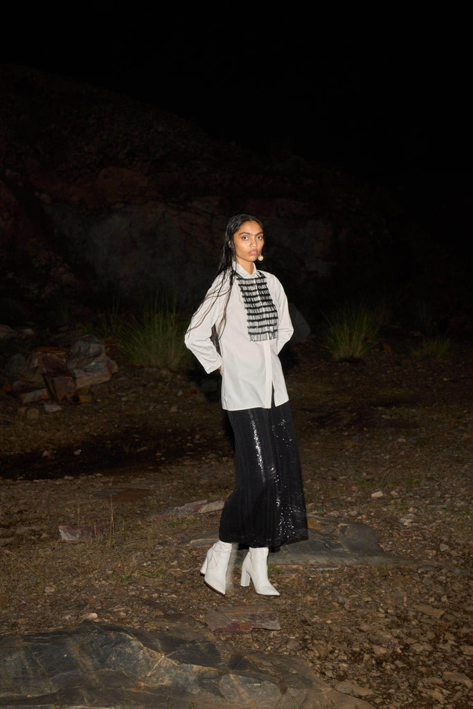 PIPE BEAD FRINGE SHIRT - dash and dot dash and dot