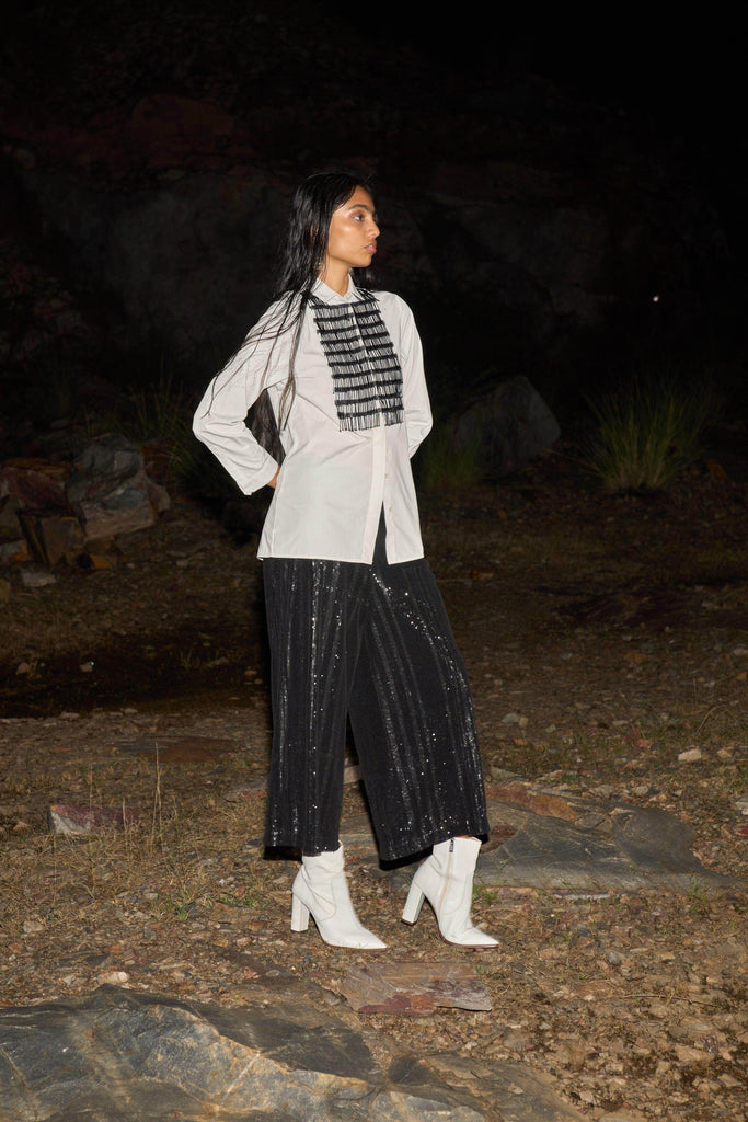 PIPE BEAD FRINGE SHIRT - dash and dot dash and dot