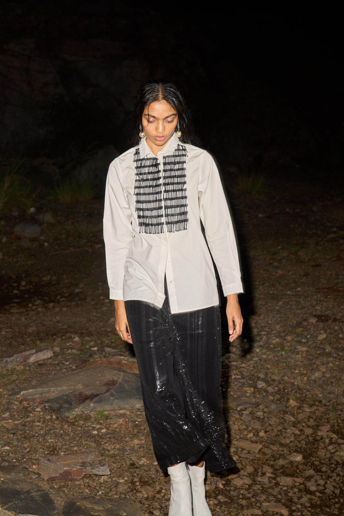 PIPE BEAD FRINGE SHIRT - dash and dot dash and dot