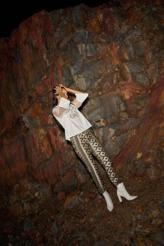 EMBROIDERED BIB BLOUSE - dash and dot dash and dot