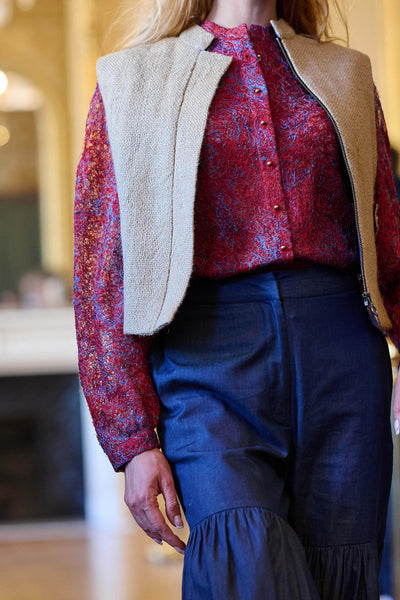 EMBROIDERED TEXTILE SHIRT - dash and dot