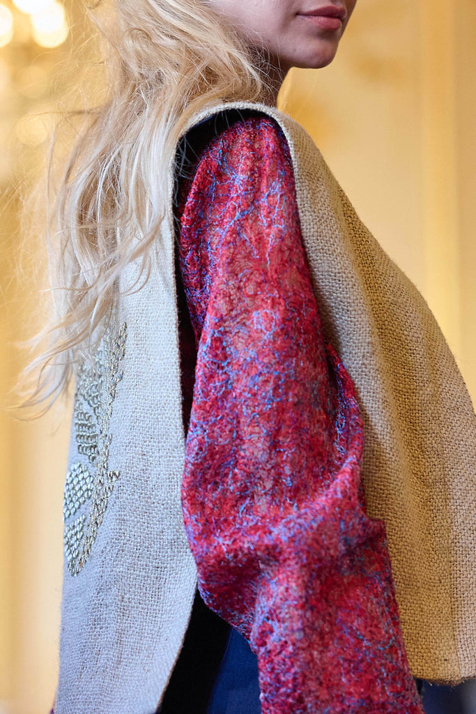 EMBROIDERED TEXTILE SHIRT - dash and dot dash and dot