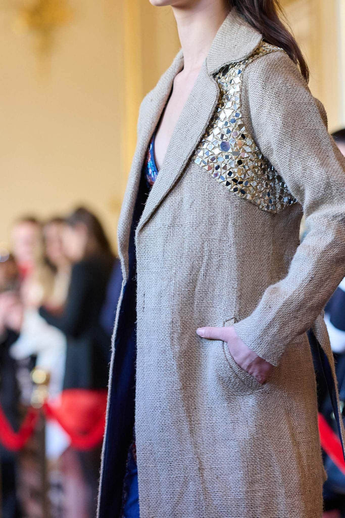 JUTE MIRROR TRENCH - dash and dot dash and dot