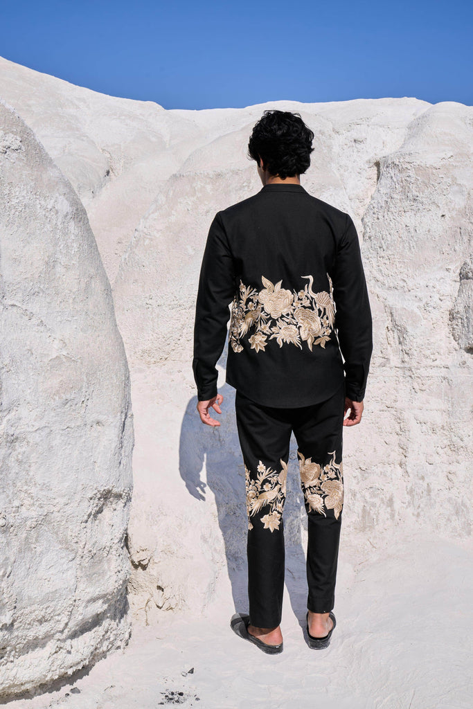 PLACEMENT EMBROIDERED FULL SLEEVE SHIRT - dash and dot dash and dot