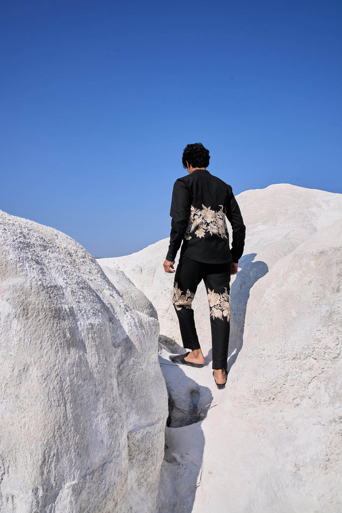 PLACEMENT EMBROIDERED FULL SLEEVE SET - dash and dot dash and dot