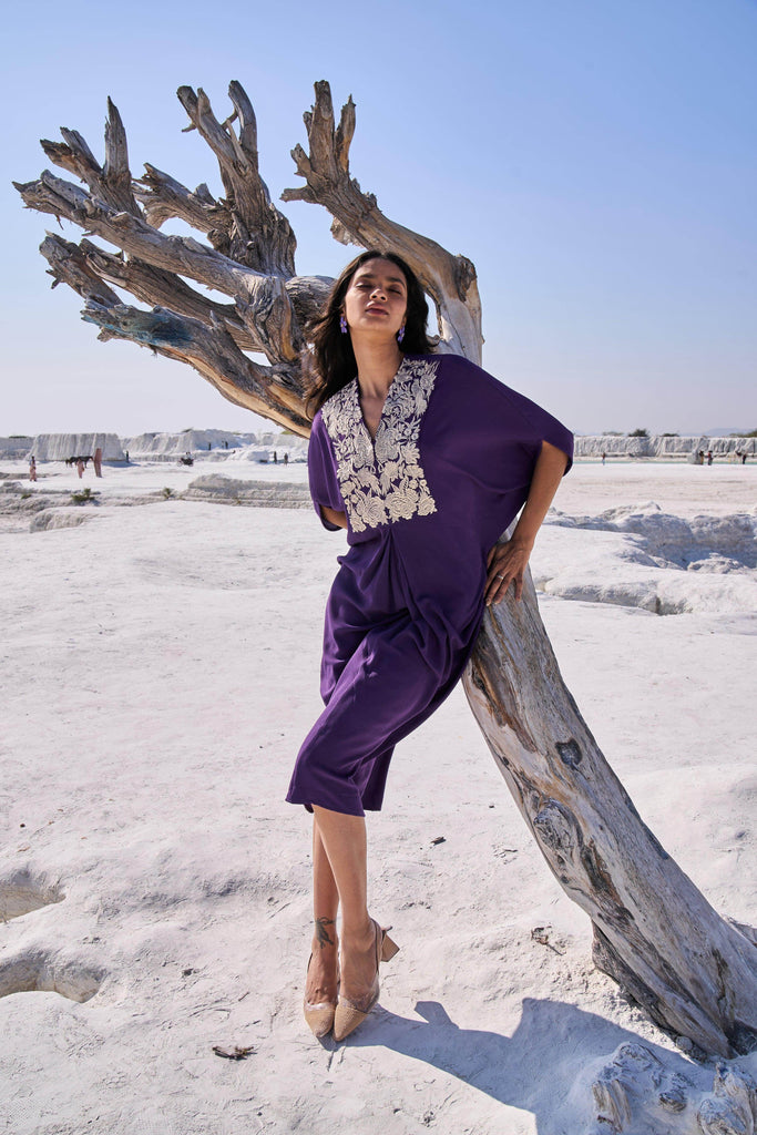 EMBROIDERED BIB KAFTAN - dash and dot dash and dot