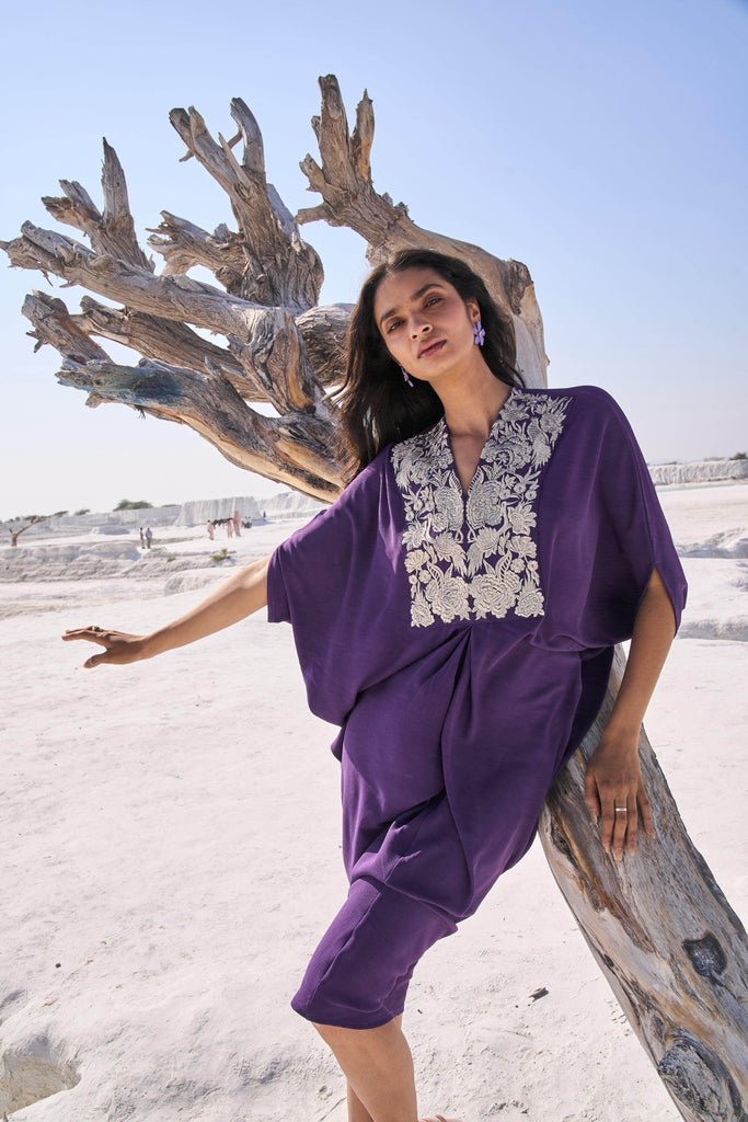 EMBROIDERED BIB KAFTAN - dash and dot dash and dot