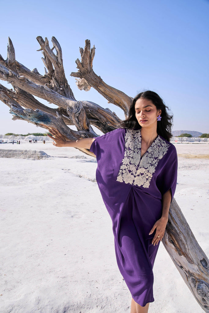 EMBROIDERED BIB KAFTAN - dash and dot dash and dot