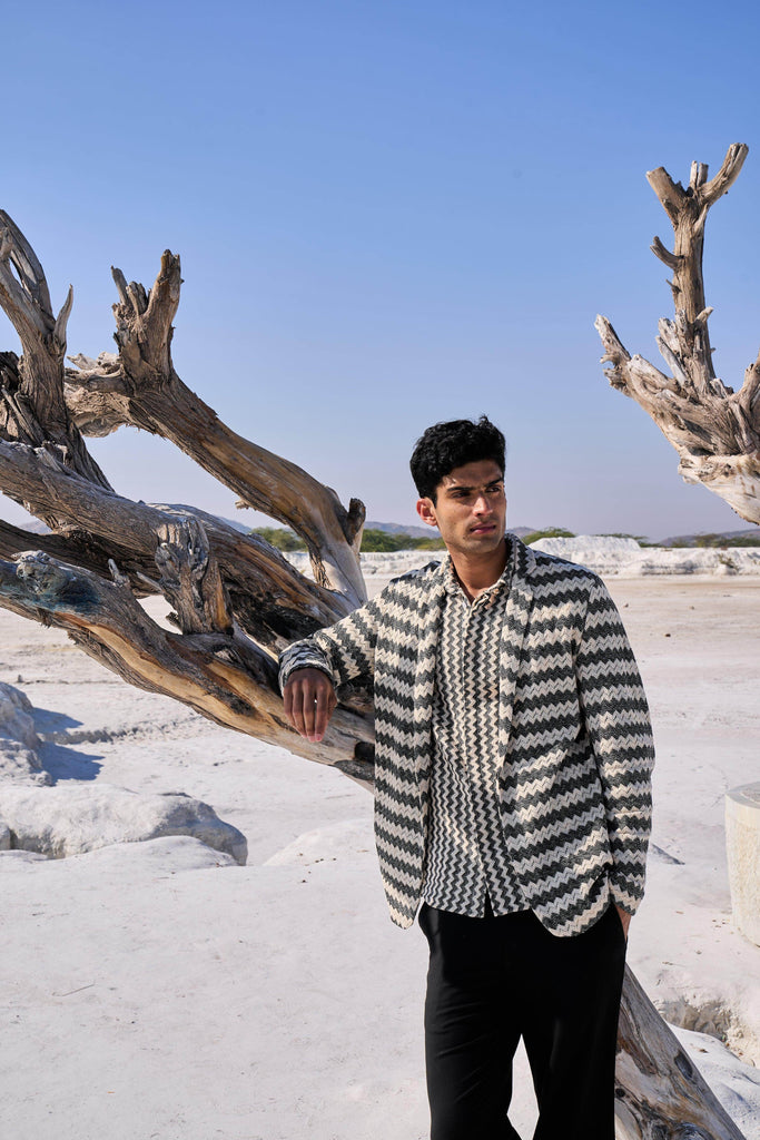 CHEVRON SHIRT AND JACKET SET - dash and dot dash and dot