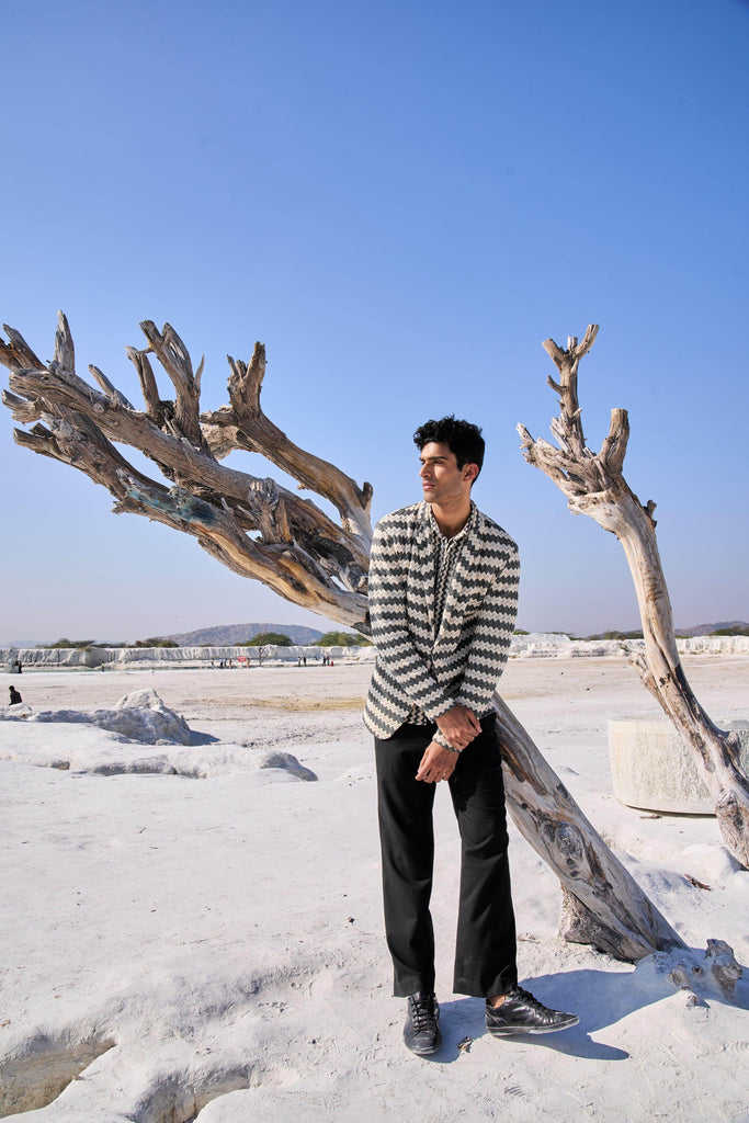 CHEVRON SHIRT AND JACKET SET - dash and dot dash and dot