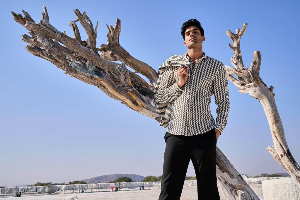 CHEVRON SHIRT AND JACKET SET - dash and dot dash and dot