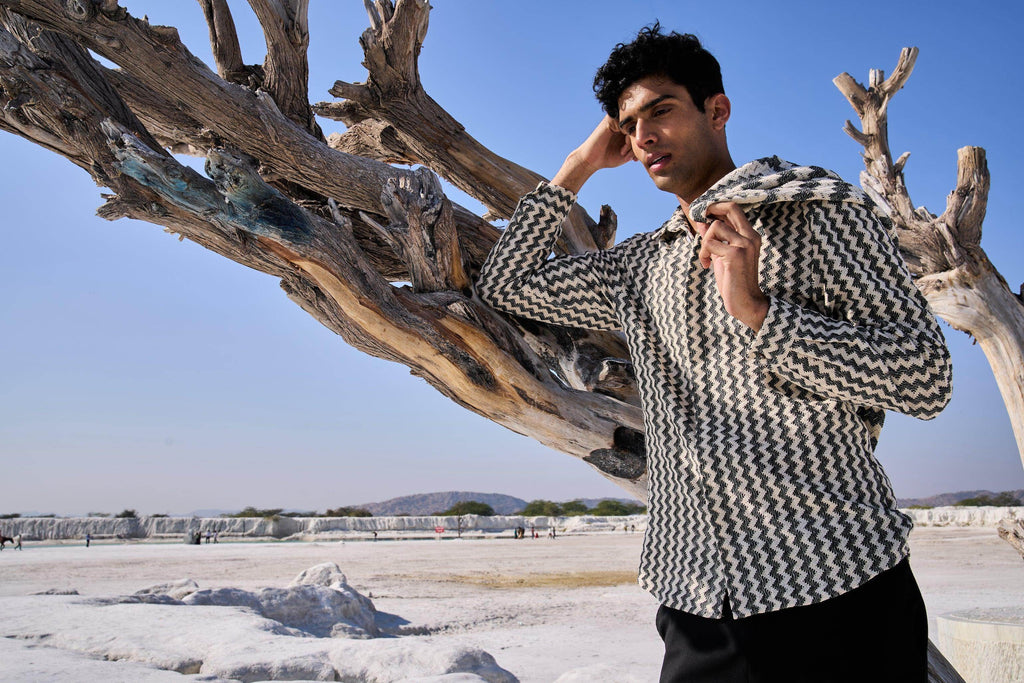 CHEVRON SHIRT AND JACKET SET - dash and dot dash and dot