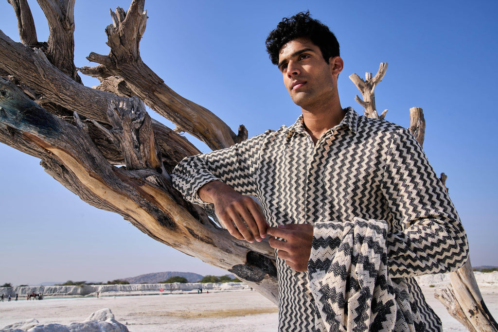 CHEVRON SHIRT AND JACKET SET - dash and dot dash and dot