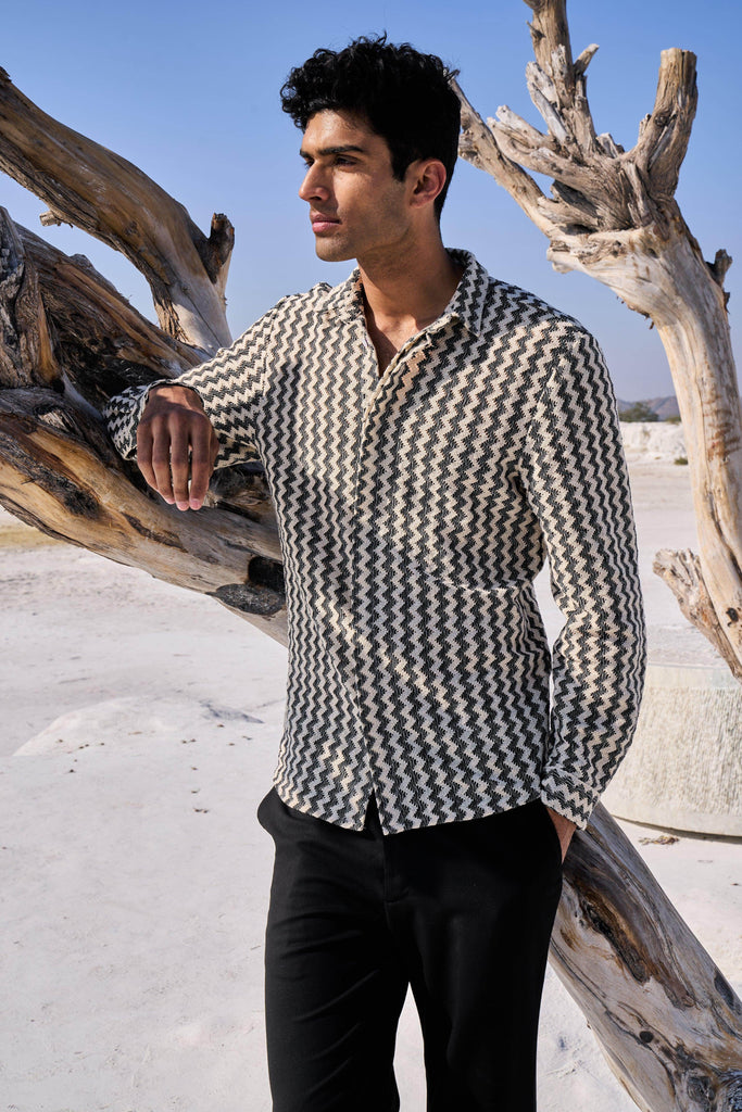 CHEVRON SHIRT AND JACKET SET - dash and dot dash and dot