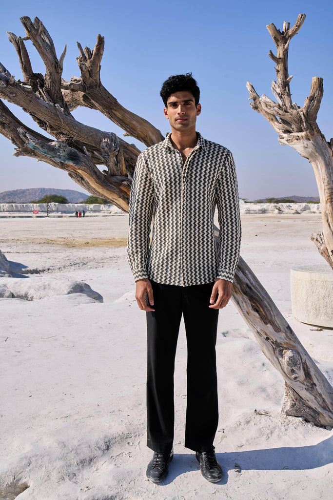 CHEVRON SHIRT AND JACKET SET - dash and dot dash and dot