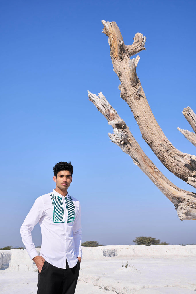 CHEVRON BIB SHIRT - dash and dot dash and dot