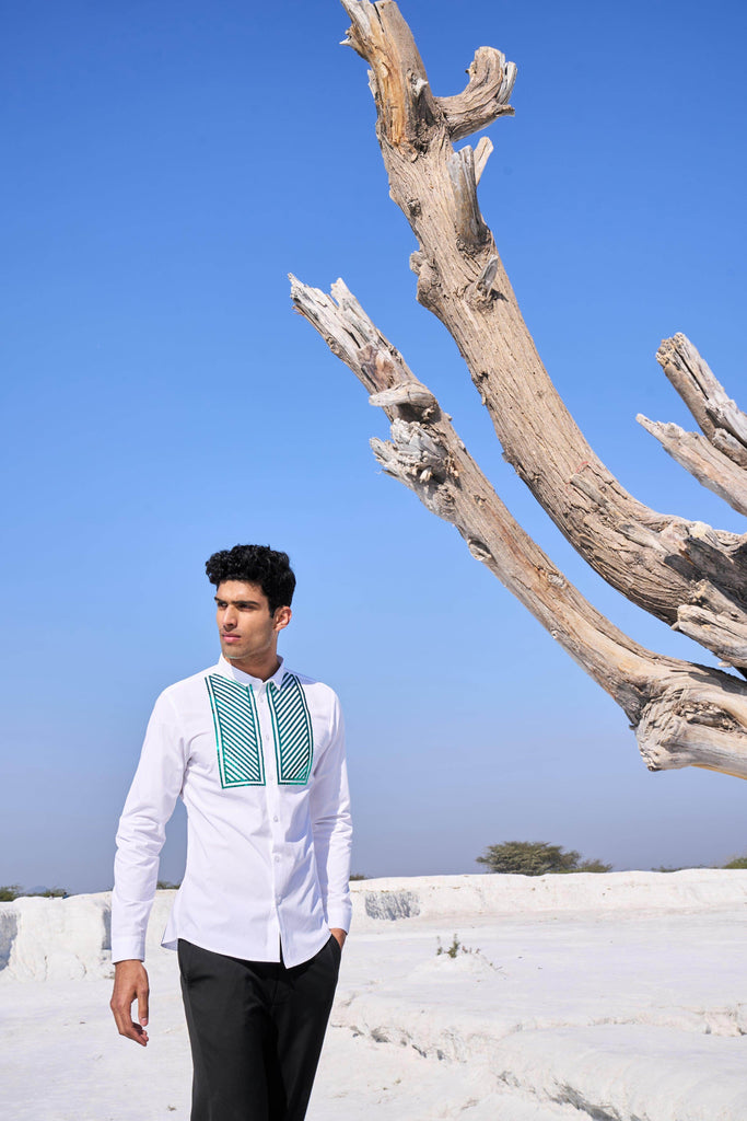 CHEVRON BIB SHIRT - dash and dot dash and dot