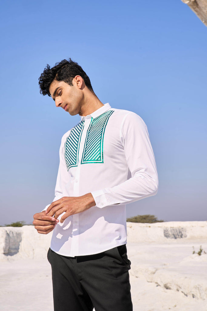 CHEVRON BIB SHIRT - dash and dot dash and dot