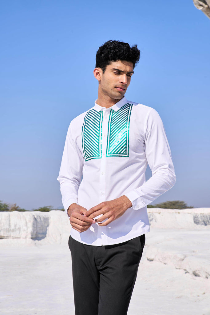 CHEVRON BIB SHIRT - dash and dot dash and dot