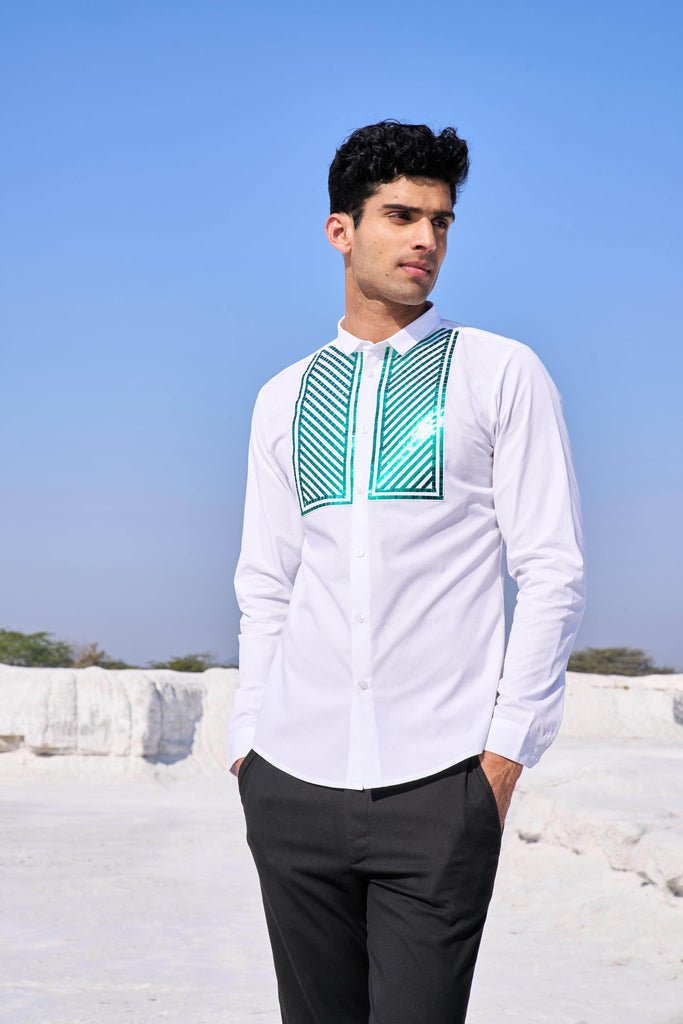 CHEVRON BIB SHIRT - dash and dot dash and dot