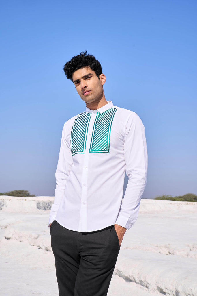 CHEVRON BIB SHIRT - dash and dot dash and dot