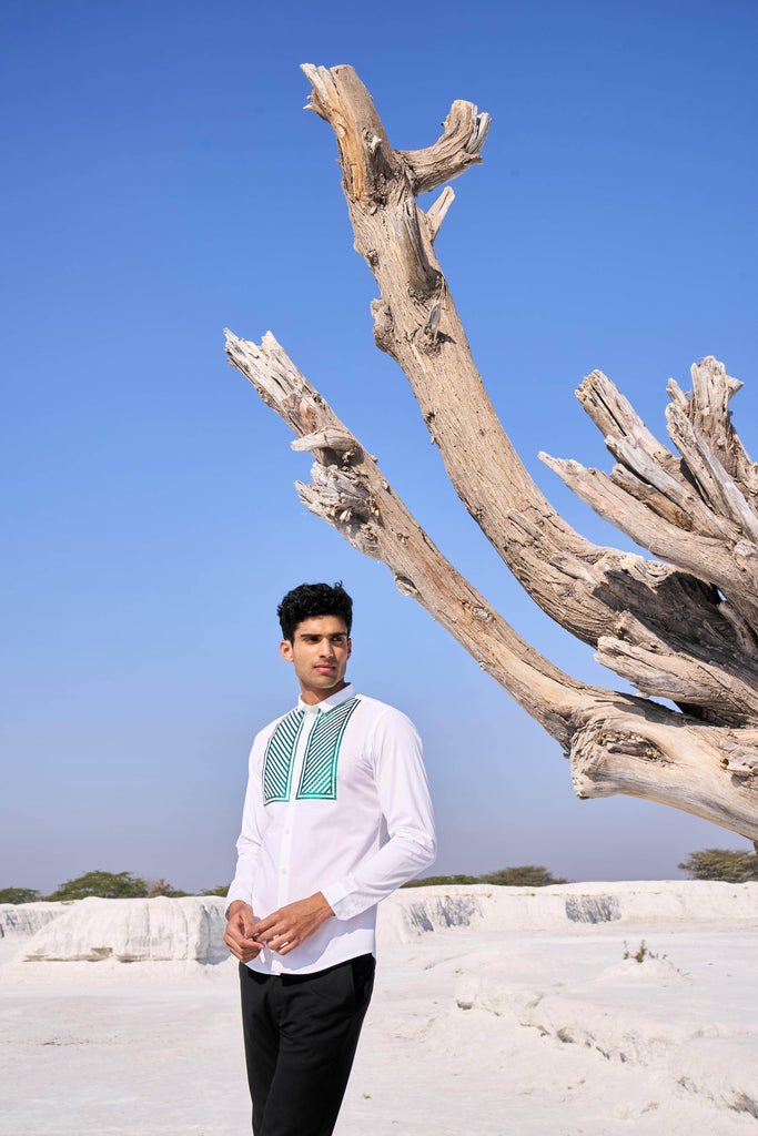 CHEVRON BIB SHIRT - dash and dot dash and dot