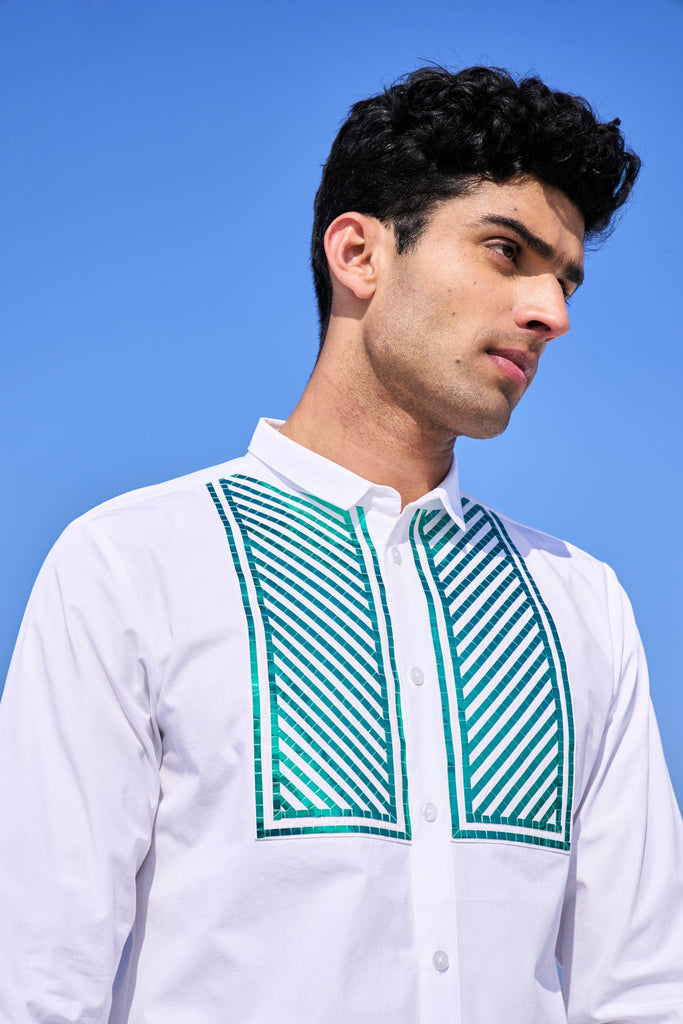 CHEVRON BIB SHIRT - dash and dot dash and dot