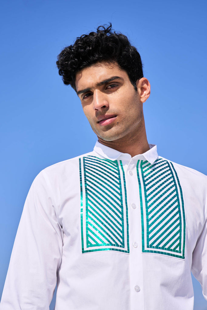 CHEVRON BIB SHIRT - dash and dot dash and dot