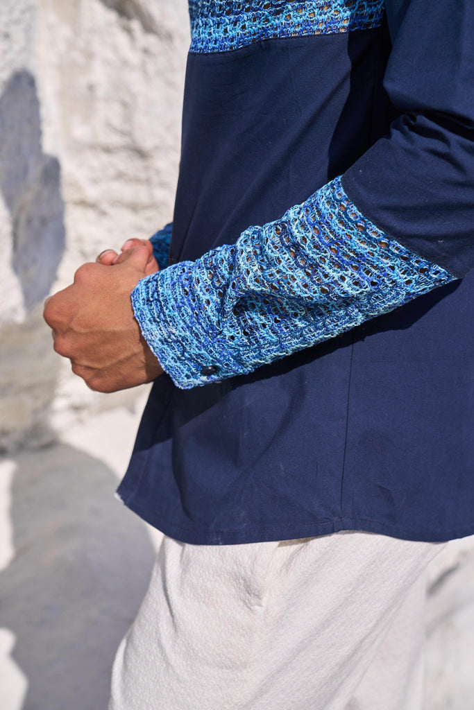 LACE BLOCK SHIRT - dash and dot dash and dot