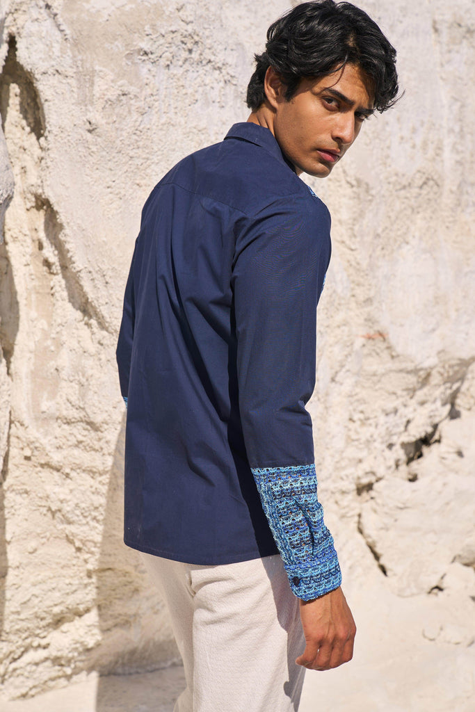 LACE BLOCK SHIRT - dash and dot dash and dot