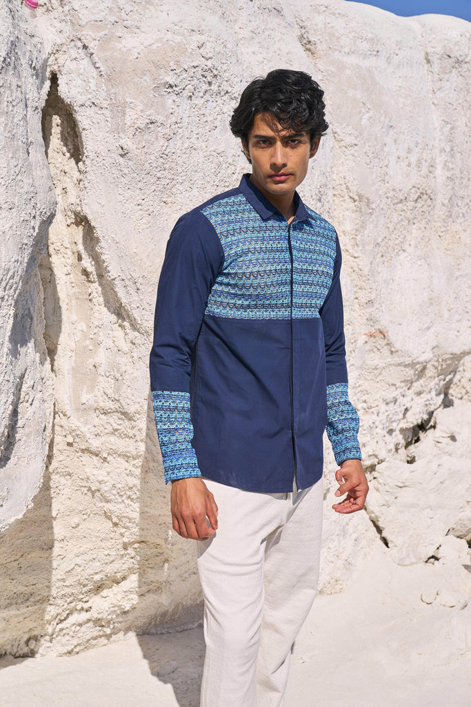 LACE BLOCK SHIRT - dash and dot dash and dot