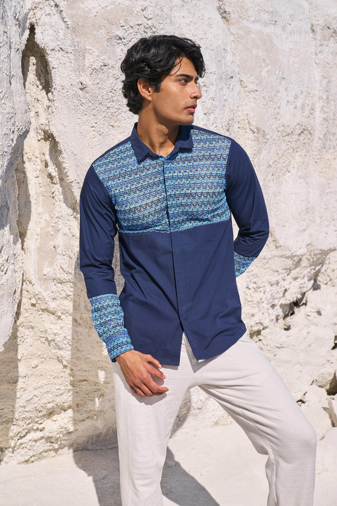 LACE BLOCK SHIRT - dash and dot dash and dot